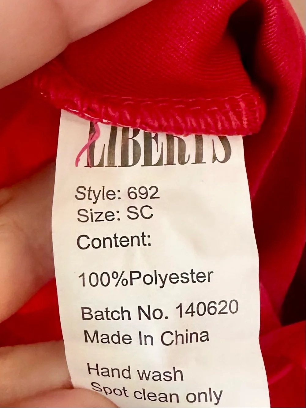 NWT Liberts Kids Red Sequin Dance Leotard with Ribbon Tie Shoulder Straps